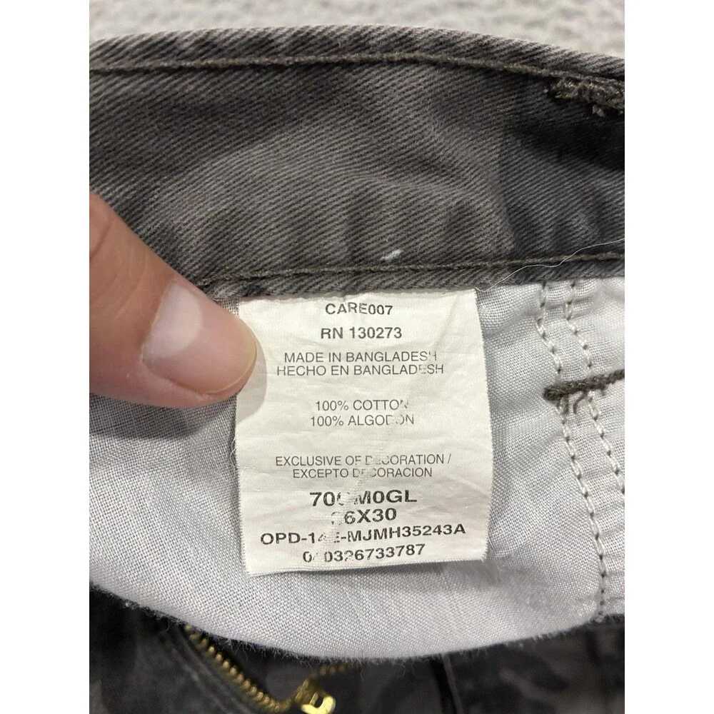 Wrangler Pants Mens 36x30 Gray Camo Cargo Utility Relaxed Fit Workwear